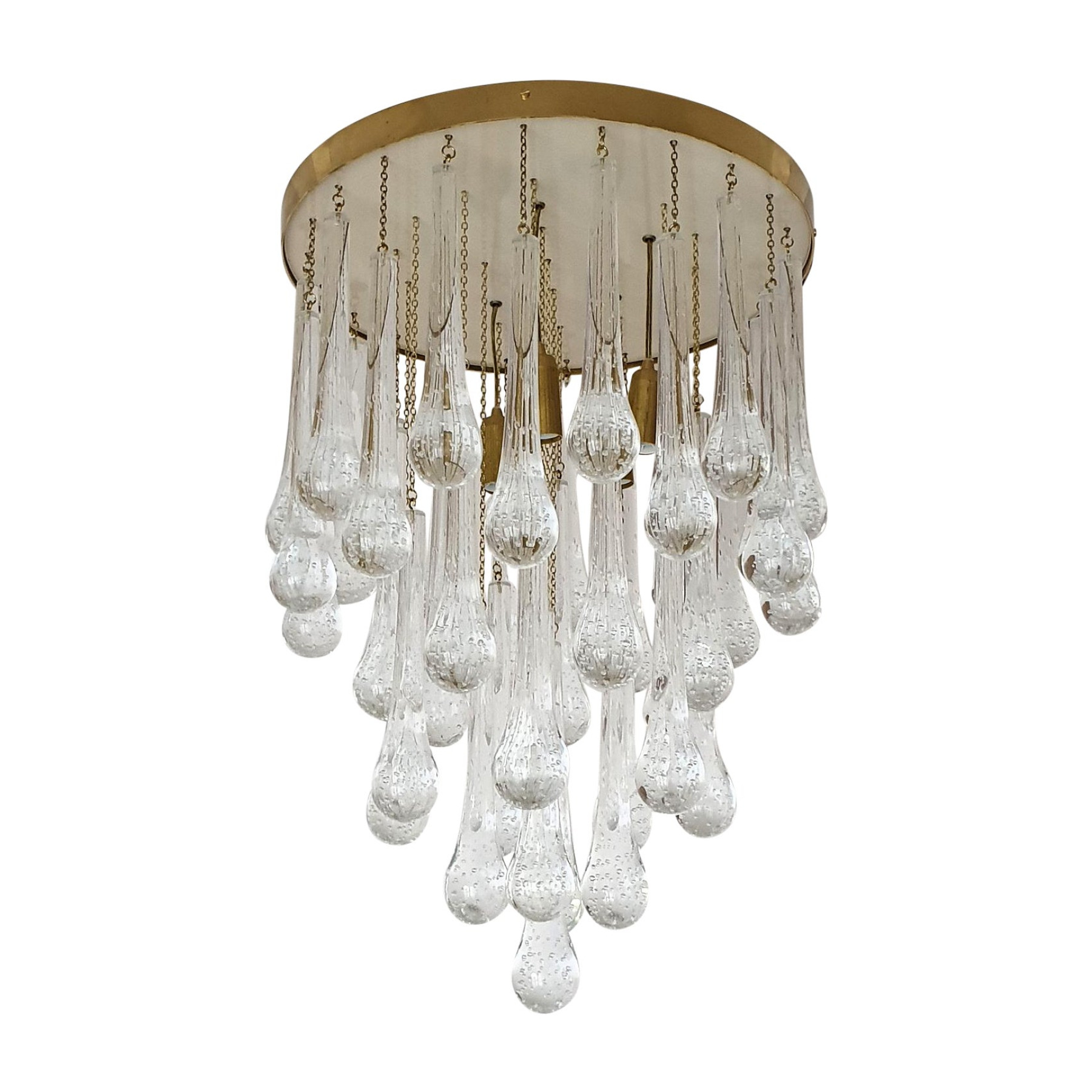 mid-century-modern-murano-clear-glass-drops-flush-mount-chandelier