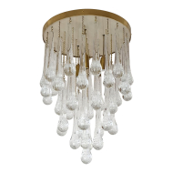 mid-century-modern-murano-clear-glass-drops-flush-mount-chandelier
