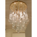 mid-century-modern-murano-clear-glass-drops-flush-mount-chandelier-Italy2