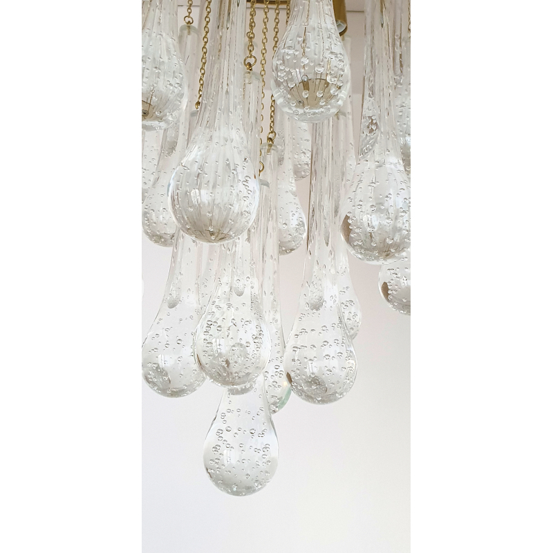 mid-century-modern-murano-clear-glass-drops-flush-mount-chandelier-Italy11