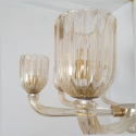 Large Murano and brass Mid Century Modern chandelier Barovier style Italy 1970s 8