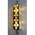 Sciolari style chrome and frosted glass geometric vintage sconces Mid Century Modern Italy 1980s3