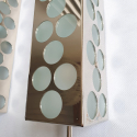 Sciolari style chrome and frosted glass geometric vintage sconces Mid Century Modern Italy 1980s7