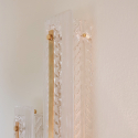 Pair of Tall Murano glass sconces Mid Century Modern 1990s 7
