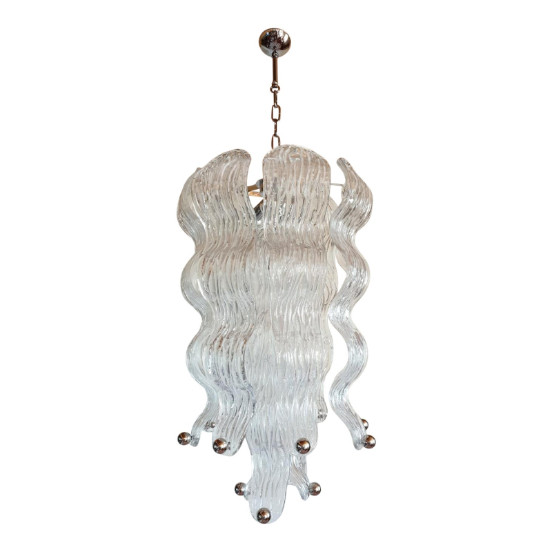 mid-century-modern-murano-clear-glass-and-chrome-tall-chandelier-mazzega-style-2-available