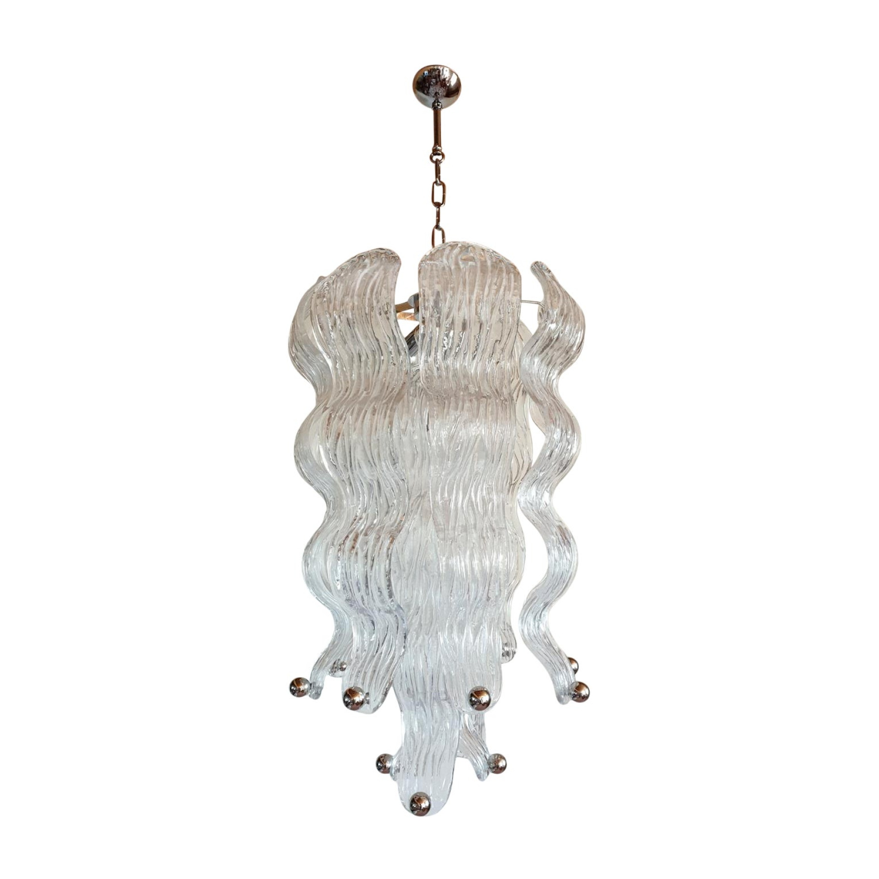 mid-century-modern-murano-clear-glass-and-chrome-tall-chandelier-mazzega-style-2-available