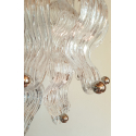 Mid century modern Murano glass & chrome chandelier Mazzega style Italy 1970s6
