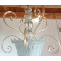 Tall Mid century modern vintage Murano glass lantern Italy 1960s Venini5
