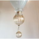 Tall Mid century modern vintage Murano glass lantern Italy 1960s Venini7