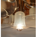 Large chrome & opaline glass mid century modern chandelier Carlo Nason for Mazzega style7