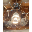 Large chrome & opaline glass mid century modern chandelier Carlo Nason for Mazzega style8