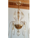 large clear & gold Murano chandelier with horses5