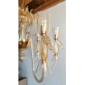large clear & gold Murano chandelier with horses8