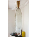 Long Clear Murano glass Mid Century Modern lantern or chandelier 1960s15