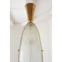 Long Clear Murano glass Mid Century Modern lantern or chandelier 1960s23