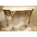 set marble top console & gilt wood mirror louis XV style 2