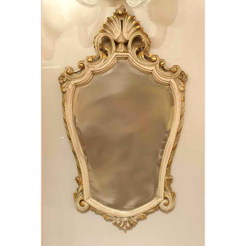 set marble top console & gilt wood mirror louis XV style 9