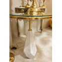 White Carrara marble & brass side tables Mid century modern Italy 1980s 3