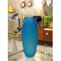 Large blue faceted Murano glass vase, Mid Century Modern Italy 3