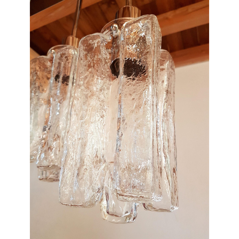 chrome-and-murano-glass-chandelier-flush-mount-4106