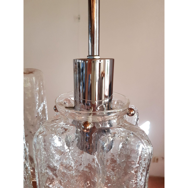 chrome-and-murano-glass-chandelier-flush-mount-6857
