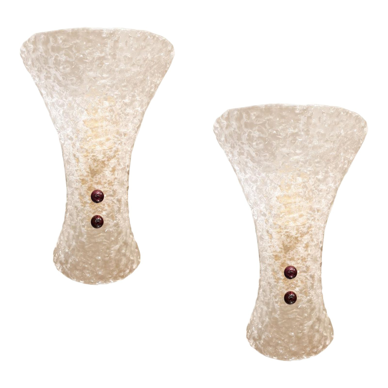 murano-clear-glass-brass-barovier-mid-century-modern-sconces-1970s-two-pairs