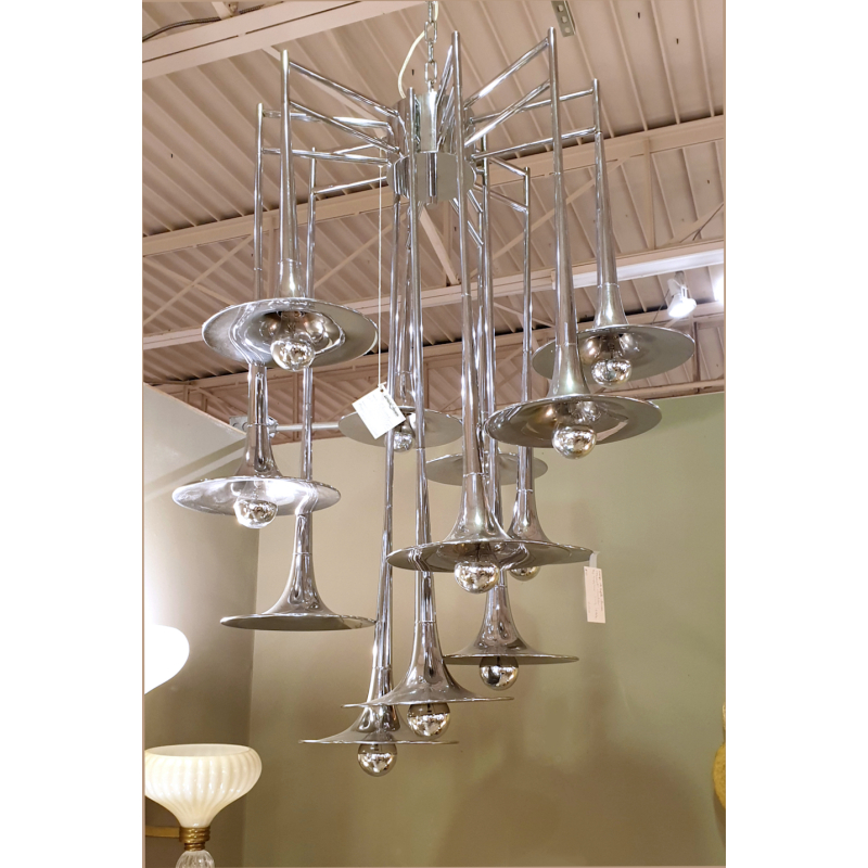 Large chrome chandelier by Reggiani2