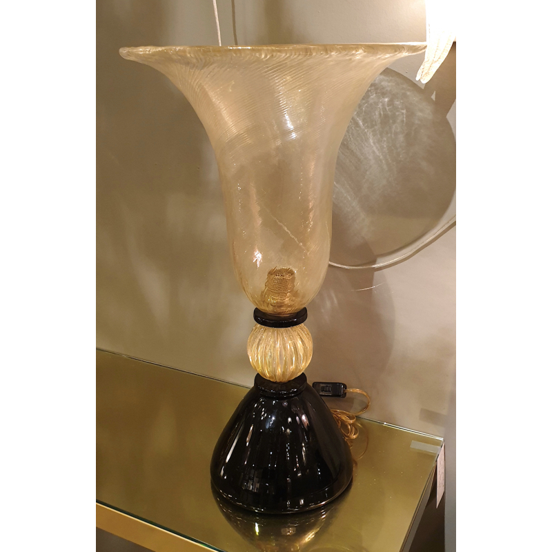 Mid century modern neoclassical Murano glass lamps, vintage Italy4