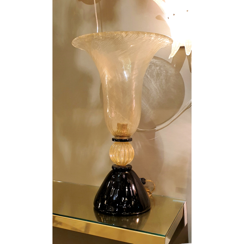 Mid century modern neoclassical Murano glass lamps, vintage Italy2