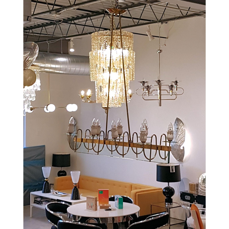 mid-century-modern-brass-and-glass-floral-glass-chandelier-0891
