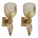 gold-murano-glass-mid-century-modern-sconces-barovier-style-a-pair