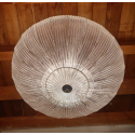 Large mid century modern Murano glass flush mount chandelier Mazzega style 5