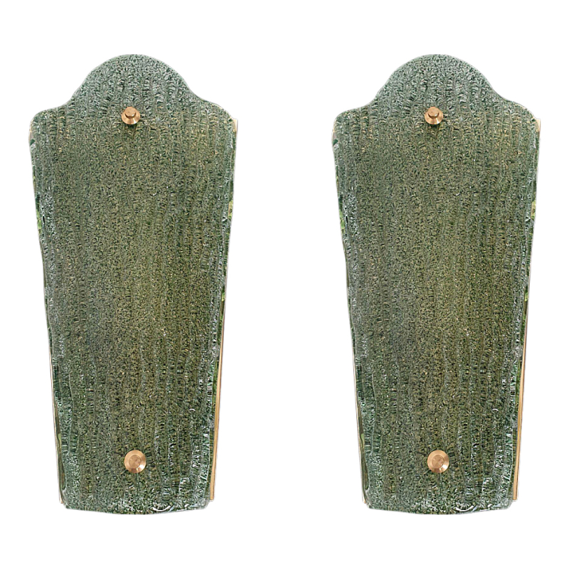 large-green-murano-and-brass-sconces-mid-century-modern-a-pair