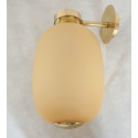 Pair of amber-yellow Murano glass brass sconces Barovier style Mid Century Modern Italy 3