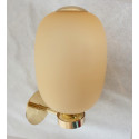 Pair of amber-yellow Murano glass brass sconces Barovier style Mid Century Modern Italy 5