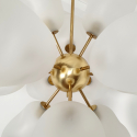 Large clear Murano glass - brass Sputnik chandelier, Mazzega style, Italy Mid Century Modern 7
