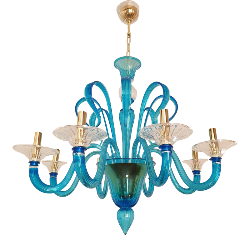 large-sky-blue-clear-murano-glass-chandelier-mid-century-modern