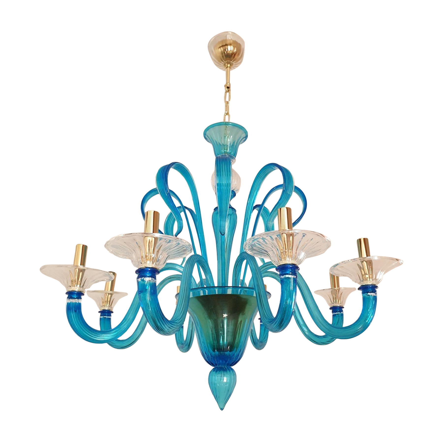 large-sky-blue-clear-murano-glass-chandelier-mid-century-modern