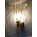 Pair of Mid Century Modern Murano glass sconces neoclassical Barovier style Italy 1970s 5
