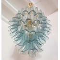 Light blue Murano glass chandelier Mid Century Modern 4