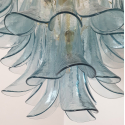 Light blue Murano glass chandelier Mid Century Modern 8