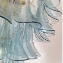 Light blue Murano glass chandelier Mid Century Modern 9