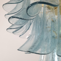 Light blue Murano glass chandelier Mid Century Modern 10