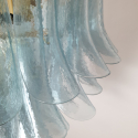 Light blue Murano glass chandelier Mid Century Modern 12
