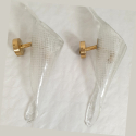 Mid Century Modern clear Murano glass sconces