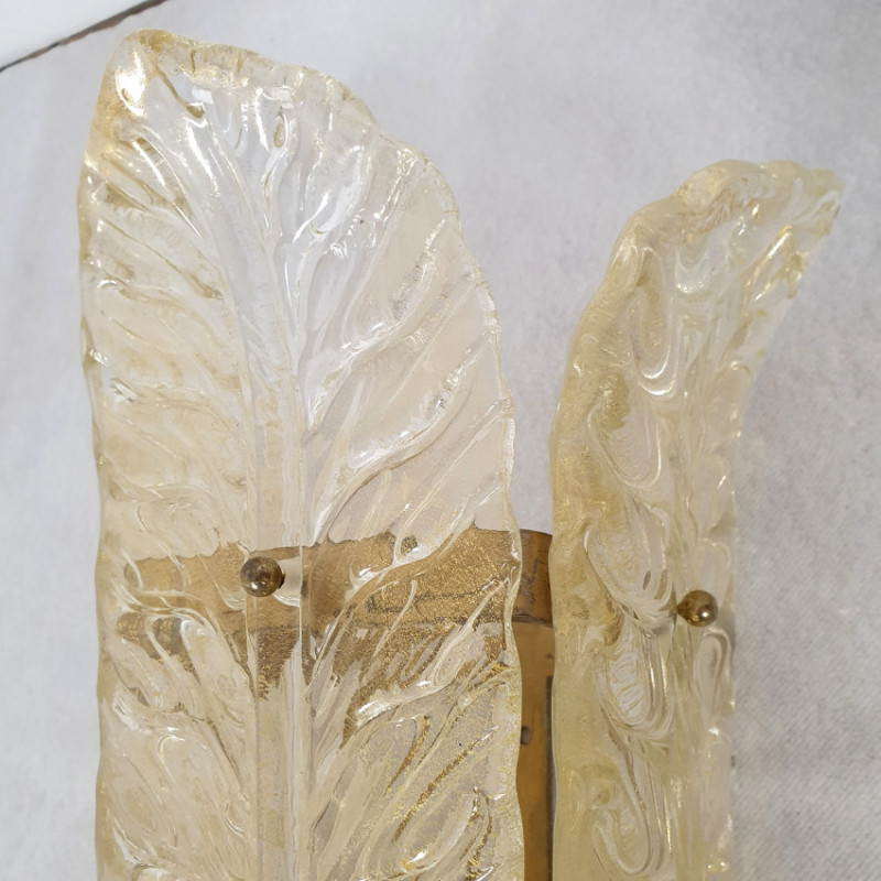 Gold Murano glass Mid Century sconces