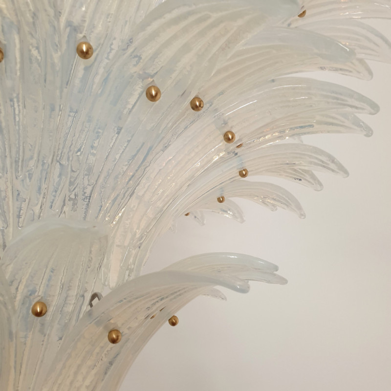 Large Murano glass Palmette Chandelier