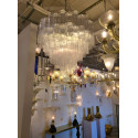 Tronchi Murano glass chandelier, Italy