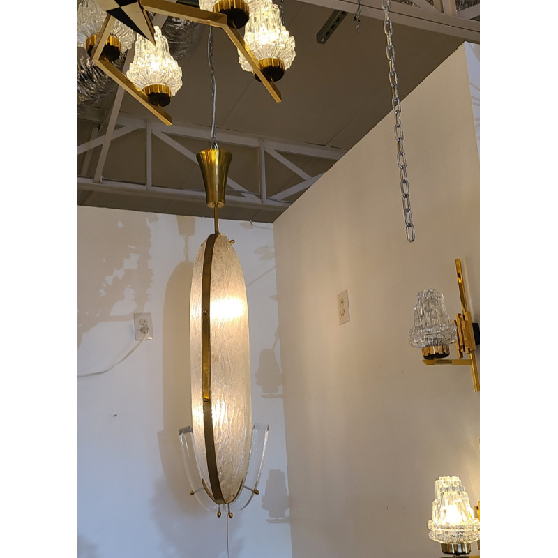 Mid Century Murano glass lantern, pendant chandelier