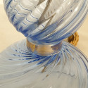Blue Murano glass lamps Italy - a pair